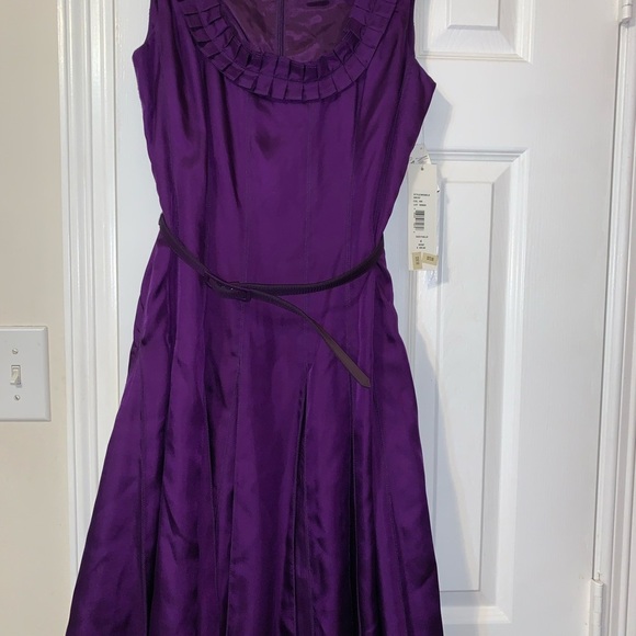 Badgley Mischka Textured Violet Gown - Picture 1 of 3